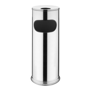 Stainless Steel 18 L Ashtray Stand - Bolero - Fourniresto