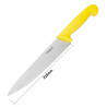 Couteau De Cuisinier Jaune Lame 21,5 Cm - Hygiplas - Fourniresto