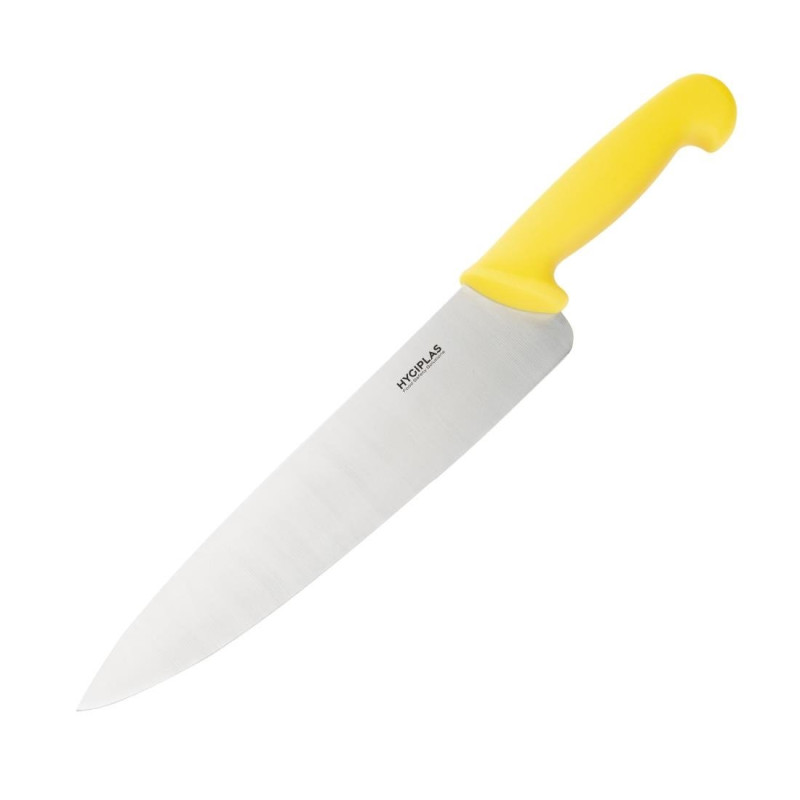 Yellow Chef's Knife Blade 25.5 cm - Hygiplas - Fourniresto