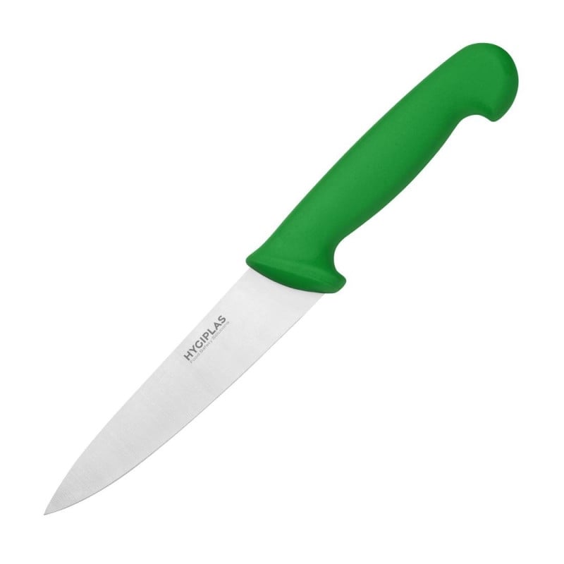 Couteau De Cuisinier Vert Lame 16 Cm - Hygiplas - Fourniresto