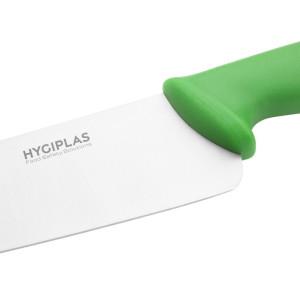 Couteau De Cuisinier Vert Lame 25,5 Cm - Hygiplas - Fourniresto