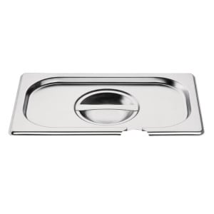 Stainless Steel Lid Gn 1/4 With Notch - Vogue - Fourniresto