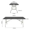 Table Pliable Noire Au Centre 180 Cm - Bolero - Fourniresto