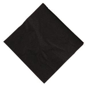 Black Cocktail Napkins 2 Ply 250 X 250 Mm - Pack of 2000 - FourniResto - Fourniresto