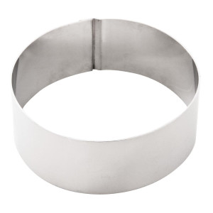 Stainless Steel Mousse Ring Ø 90 mm H 35 mm - Vogue - Fourniresto