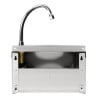 Stainless Steel Knee-Operated Handwashing Sink with Backsplash and Faucet - FourniResto - Fourniresto