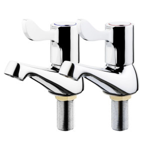 Lever Basin Taps 80mm - Set of 2 - Vogue - Fourniresto