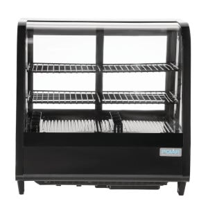 Čierna pultová chladiaca vitrína - 100 L - Polar