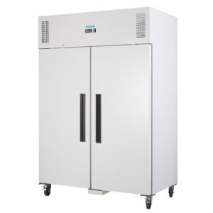 White 2/1 Double Door 1200 L Positive Refrigerated Cabinet - Polar - Fourniresto