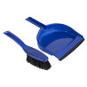 Soft Bristle Brush and Blue Dustpan - Jantex - Fourniresto