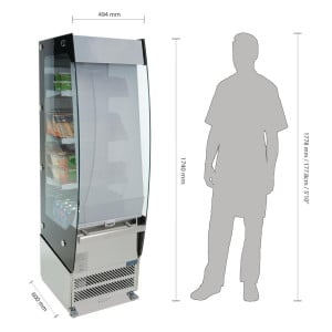 Vitrine Positive Libre Service En Inox 220 L - Polar - Fourniresto