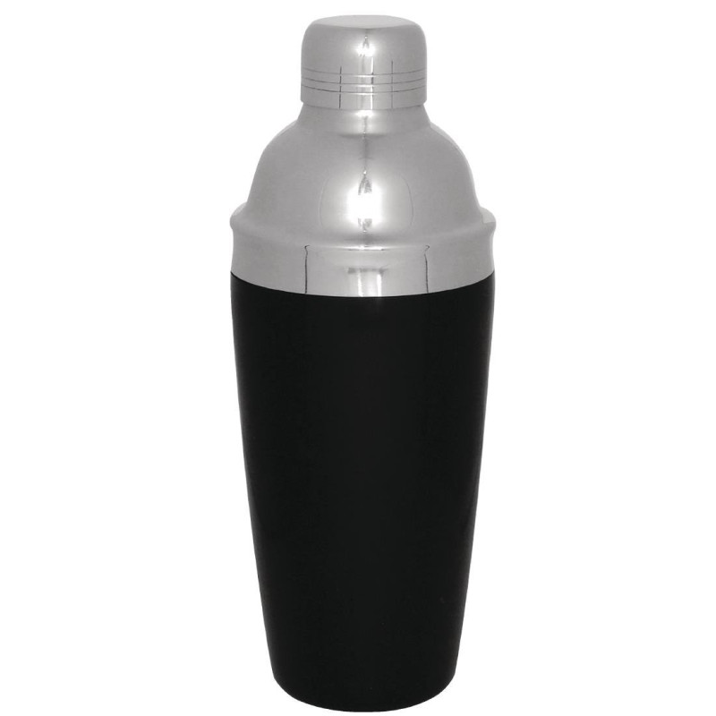 Shaker na kokteily 3 diely čierny 700 ml - Olympia - Fourniresto