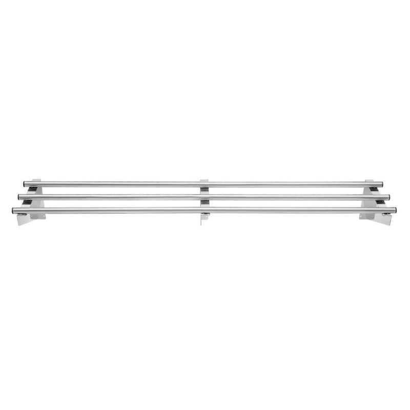 Wall-mounted Tubular Stainless Steel Shelf 1500 mm - Vogue - Fourniresto