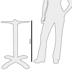 Nohy stola štvorcového tvaru so schodiskovým efektom z liatiny 425 x 720 mm - Bolero - Fourniresto