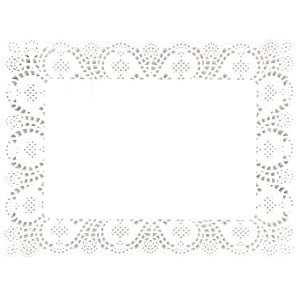 Rectangular Paper Doily 300 x 400 mm - Pack of 250 - Fiesta - Fourniresto