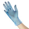 Gants Alimentaires en Vinyle Non Poudrés Bleus Taille XL - Lot de 100 - Vogue - Fourniresto