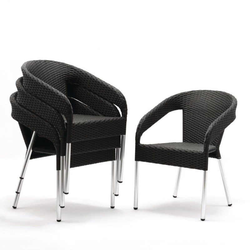 Fauteuil Bistro En Rotin - Lot De 4 - Bolero - Fourniresto