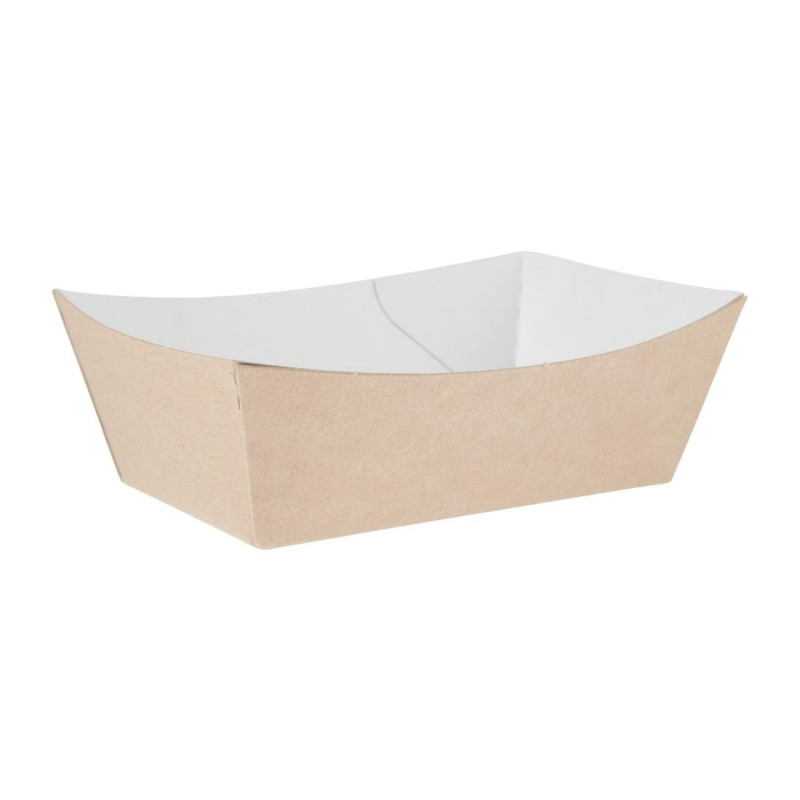 Small Compostable Kraft Food Tray 87 x 124 mm - Pack of 500 - Colpac - Fourniresto