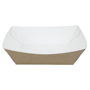 Large Compostable Kraft Food Tray 139 x 148 mm - Pack of 500 - Colpac - Fourniresto