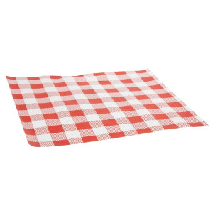 Papier Ingraissable Vichy Rouge 250 x 250 mm - Lot de 200 - FourniResto - Fourniresto