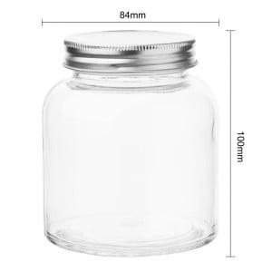 Glass Jar with Screw Lid 330 ml - Set of 6 - Vogue - Fourniresto