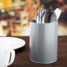 Galvanized Grey Cutlery Holder Ø 110 mm - Olympia - Fourniresto