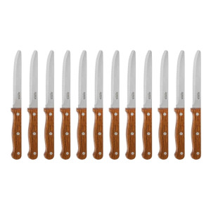 Rounded Steak Knives - Set of 12 - Olympia - Fourniresto