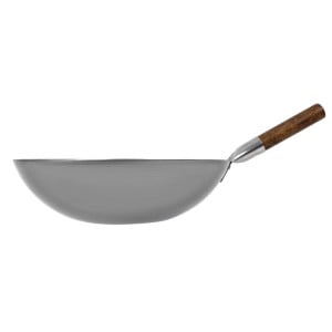 Wok s polkruhovým dnom z ocele Londonwok Ø 38 cm - FourniResto - Fourniresto