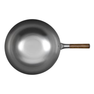 Wok s polkruhovým dnom z ocele Londonwok Ø 38 cm - FourniResto - Fourniresto