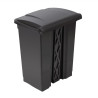 Black 65L Pedal Kitchen Bin - Jantex - Fourniresto