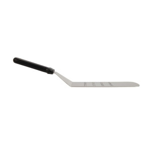 Slotted Stainless Steel 255mm Elbowed Spatula - Vogue - Fourniresto