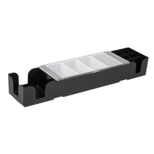 Black Plastic Compartment Box - FourniResto - Fourniresto