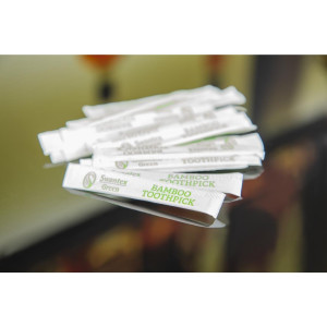 Individually Wrapped Biodegradable Bamboo Toothpicks Swantex - Pack of 1000 - FourniResto - Fourniresto