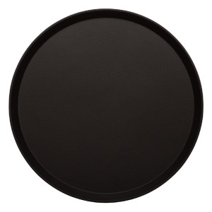 Plateau Rond Fibre de Verre Antidérapant Noir Treadlite Ø 355 mm - Cambro - Fourniresto