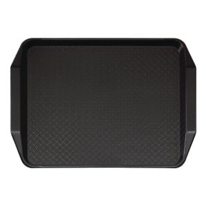 Black Rectangular Tray with Polypropylene Handles Fast Food 430mm - Cambro - Fourniresto