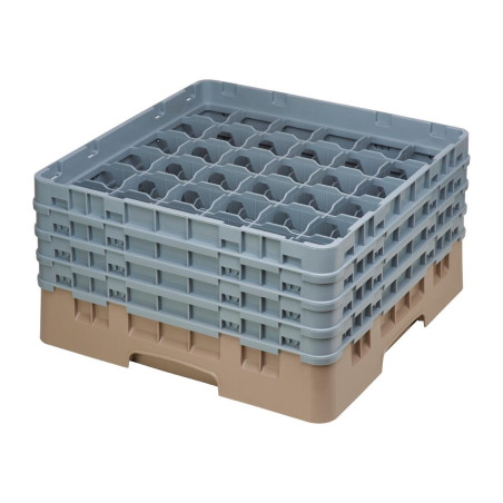 Regál na poháre 36 oddelení Camrack Beige Maximálna výška 215mm - Cambro - Fourniresto