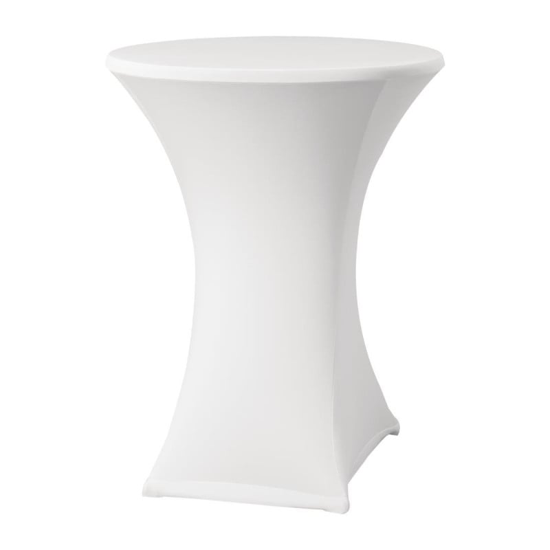 White Samba Extendable Table Cover for Table with Crossed Legs - FourniResto - Fourniresto