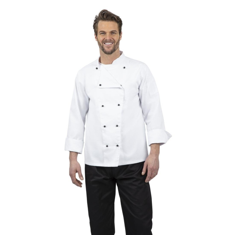 Veste De Cuisine Mixte Chicago Manches Longues Blanche Taille S - Whites Chefs Clothing - Fourniresto