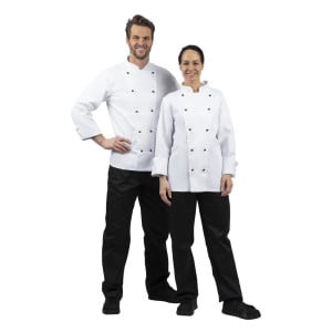 Kuchynský odev Chicago s dlhými rukávmi biela veľkosť XL - Whites Chefs Clothing - Fourniresto