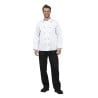 Unisex Chicago Long Sleeve White Chef Jacket Size XL - Whites Chefs Clothing - Fourniresto