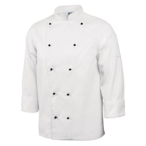 Unisex Chicago Long Sleeve White Chef Jacket Size XL - Whites Chefs Clothing - Fourniresto