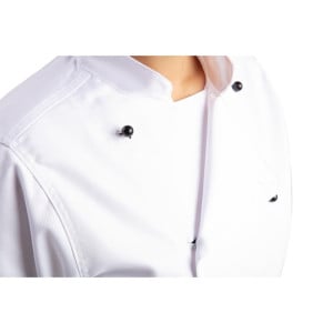 Veste De Cuisine Mixte Chicago Manches Courtes Blanche Taille L - Whites Chefs Clothing - Fourniresto