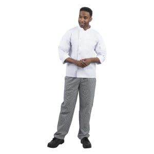 Pantalon De Cuisine Mixte Vegas Petits Carreaux Noirs Et Blancs Taille S - Whites Chefs Clothing - Fourniresto