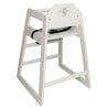 High chair in white wood - Bolero - Fourniresto