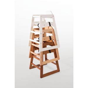 Chaise Haute En Bois Finition Naturelle - Bolero - Fourniresto
