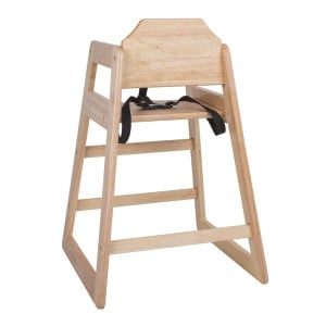 Chaise Haute En Bois Finition Naturelle - Bolero - Fourniresto