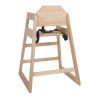 Chaise Haute En Bois Finition Naturelle - Bolero - Fourniresto