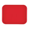 Rectangular Polypropylene Fast Food Tray Red 410mm - Cambro - Fourniresto