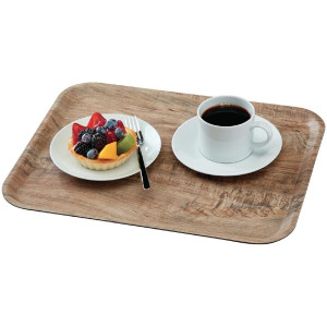 Laminate Surface Grained Tray Light Madeira Olive 430 mm - Cambro - Fourniresto