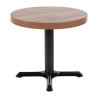 Plateau De Table Rond Effet Bois Vieilli - 600mm - Bolero